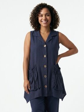 For Cynthia linen blend tunic / dress